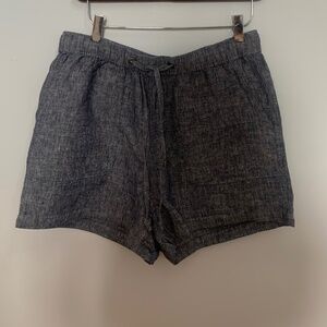 C &  C California Blue Linen Shorts Size Medium